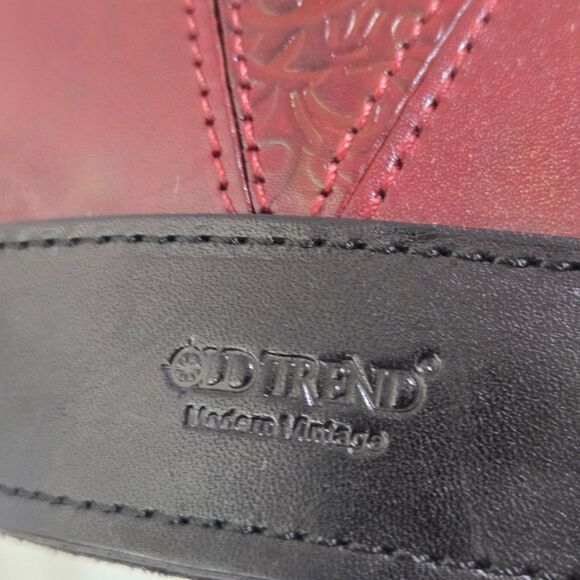 Old Trend Primrose Mini Eco Leather Bucket Tote Bag Burgundy 2 Top Straps Purse - Picture 4 of 13